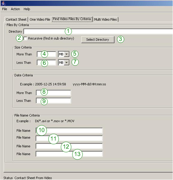 find video files by criteria